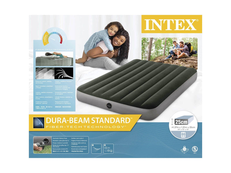 Intex Full Dura-Beam Prestige Airbed With Battery Pump 137 x
