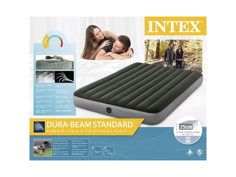 Intex Queen Dura-Beam Prestige Airbed With Battery Pump 152