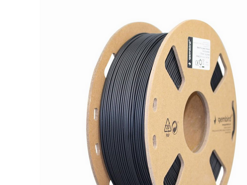 Gembird PLA MATT filament - Schwarz - 1.75mm ø - 1 kg