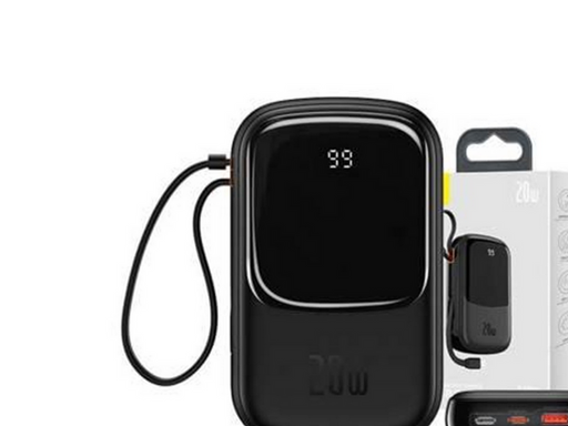Baseus Powerbank Qpow PRO with Lightning cable USB-C port and USB 20000mAh 20W (Black) - 20000 mAh