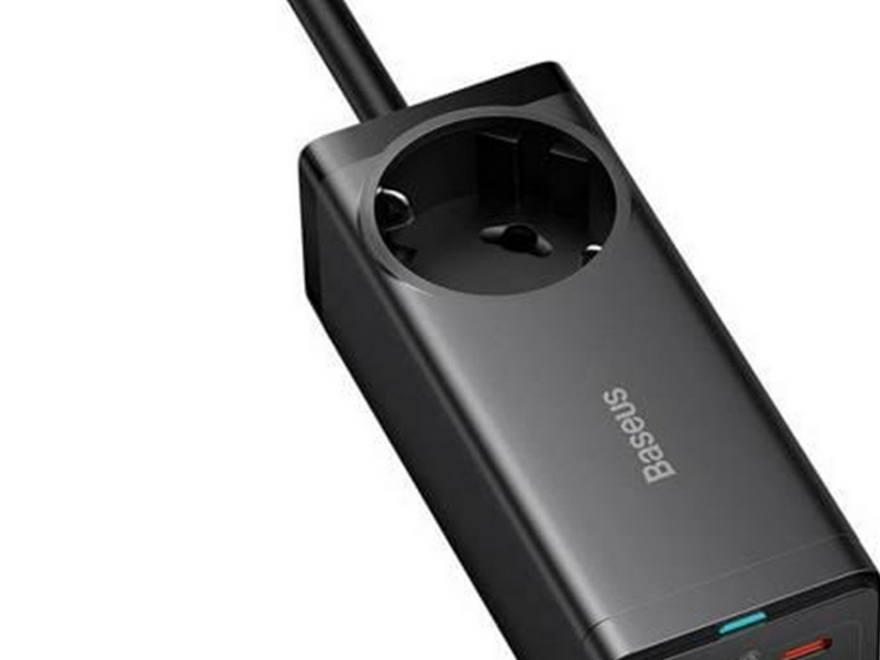 Baseus GaN3 Pro wall charger / powerstrip 2xUSB + 2xUSB-C + AC 100W (black) USB-Hubs - 5 - Schwarz