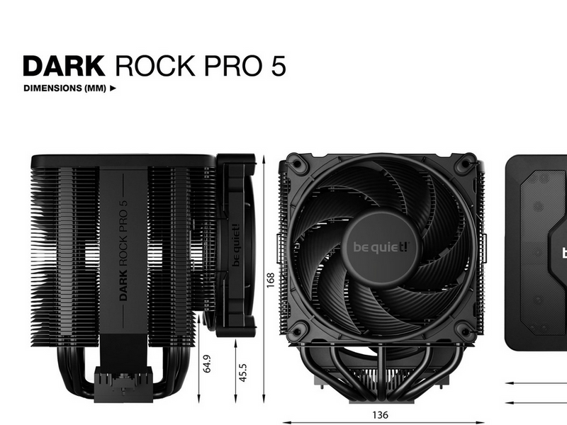 be quiet! Dark Rock Pro 5 - CPU-Luftkühler - Max 32 dBA