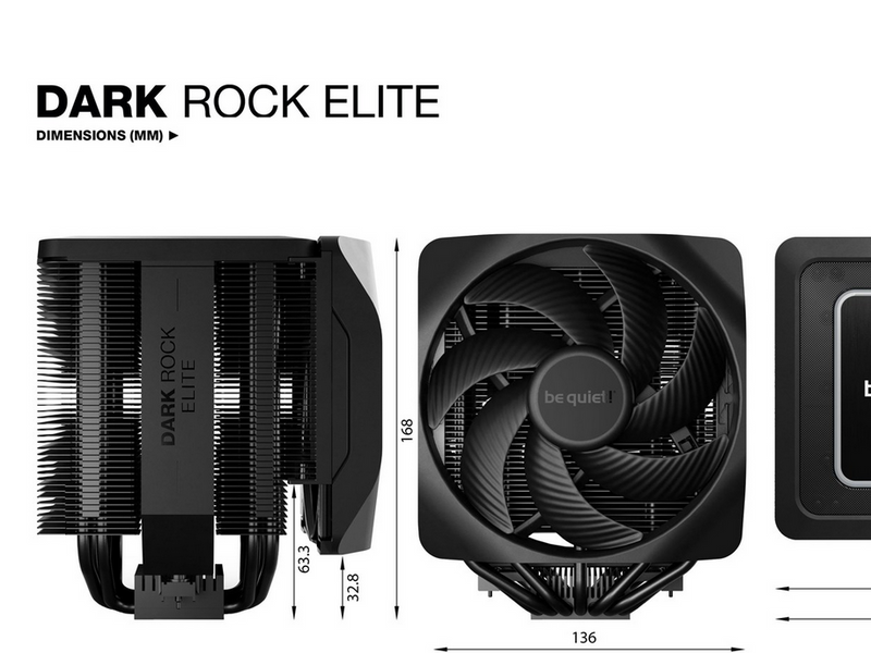 be quiet! Dark Rock Elite - CPU-Luftkühler - Max 35 dBA