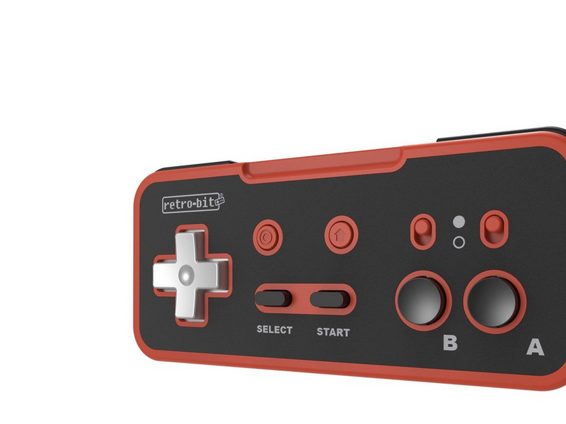 Retro-Bit Origin8 2.4 GHz Wireless - Red & Black - Wireless Controller - Nintendo NES