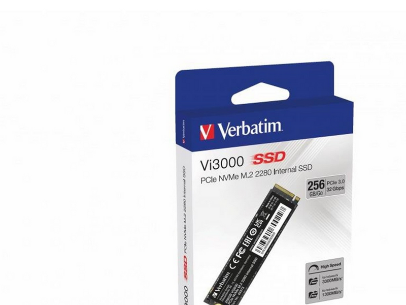 Verbatim Vi3000 SSD - 256GB - PCIe 3.0 - M.2 2280