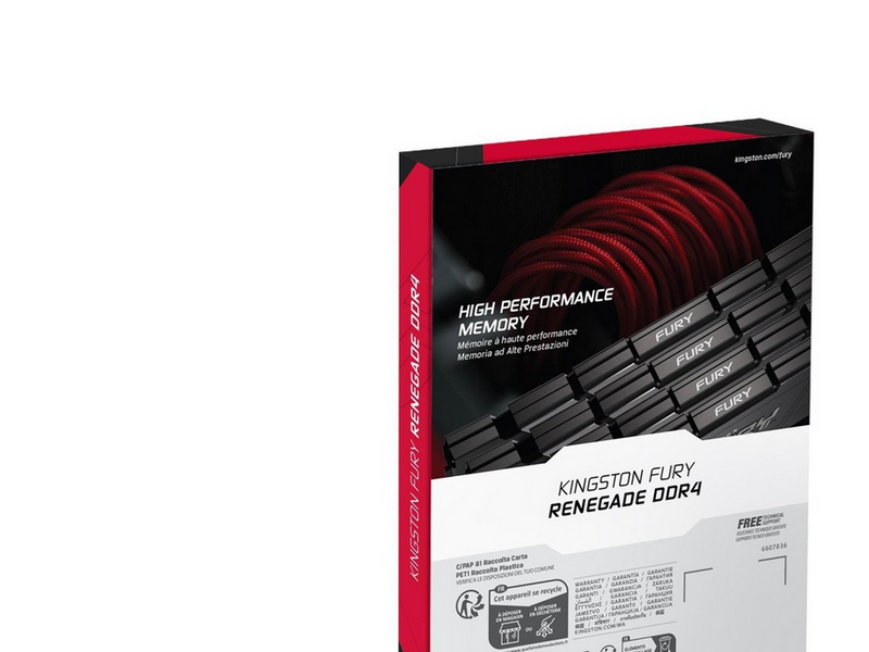 Kingston FURY Renegade DDR4-3600 - 32GB - CL16 - Dual Channel (2 pcs) - Intel XMP - Schwarz