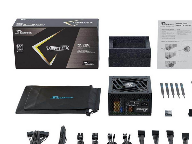 Seasonic Vertex PX 750 Netzteile - 750 Watt - 135 mm - ATX 3.1 - 80 Plus Platinium