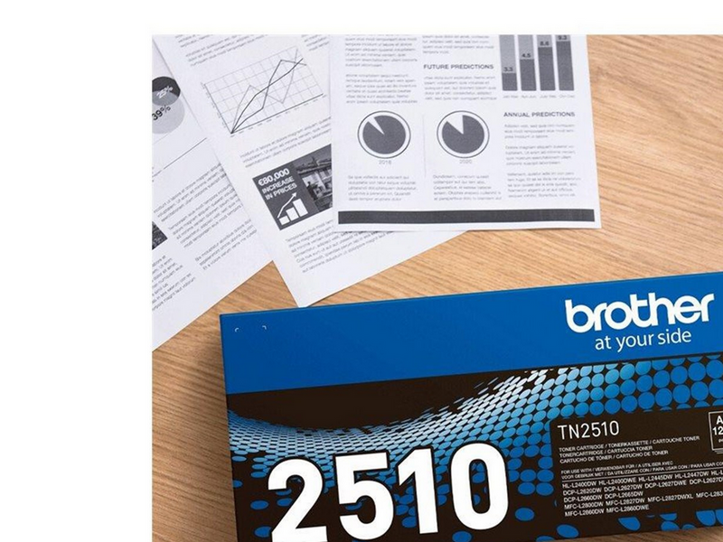Brother TN-2510 - high capacity - black - original - toner cartridge