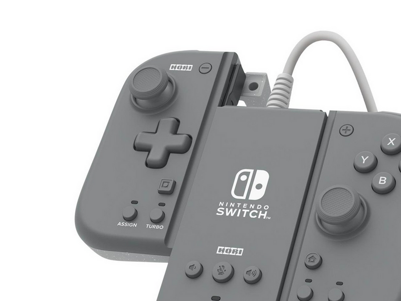HORI Split Pad Compact Attachment Set (Slate Grey) - Wired Controller - Nintendo Switch