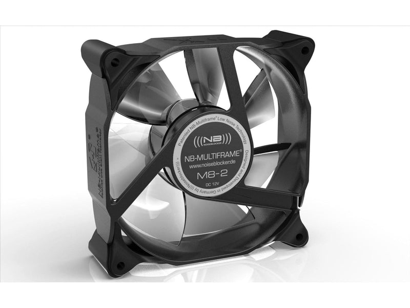 Blacknoise Multiframe M8-S3 HS - Gehäuselüfter - 80mm - Schwarz mit weißen Flügeln - 19 dBA