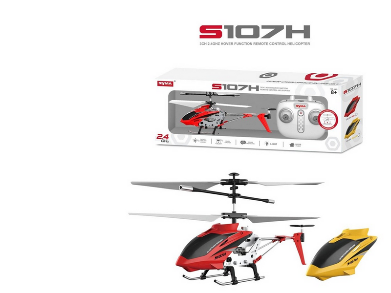 Syma R/C S107H Helicopter 2.4GHz 23 cm Red