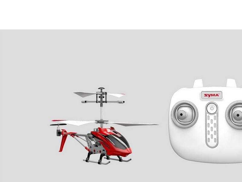 Syma R/C S107H Helicopter 2.4GHz 23 cm Red