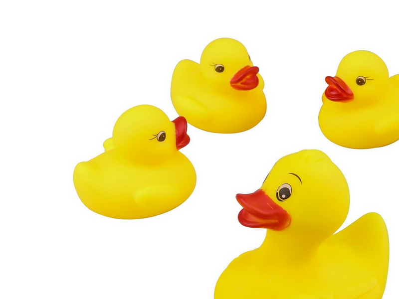 Happy Baby Bathing Duck Family