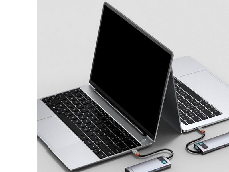 Baseus Hub 5in1 Metal Gleam Series USB-C to 3x USB 3.0 + HDMI + USB-C PD USB-Hubs - USB 3.0 - 5 - Grau