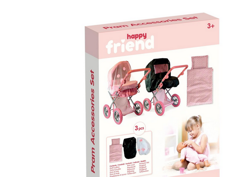 Happy Friend Pram Accessories Set