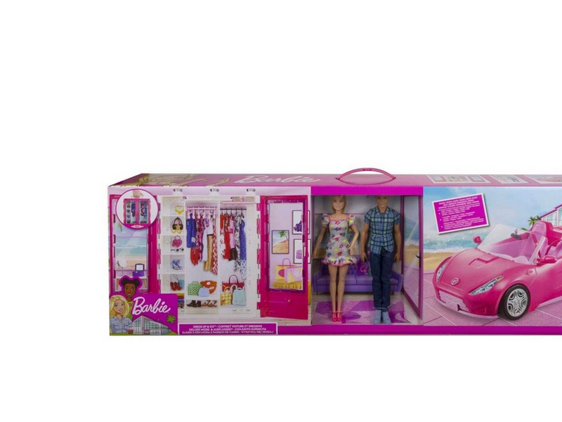 Barbie & Ken Auto- und Kleiderschrank-Geschenkset Inc