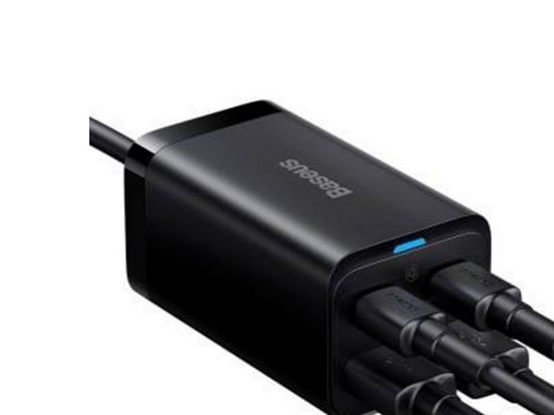 Baseus GaN3 Pro 4 Ports Desktop Charger 2x USB-C 2x USB 65W - Black
