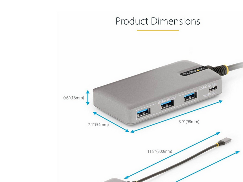 StarTech.com HB31C3A1CDPPD3 USB-Hubs - 4 - Grau