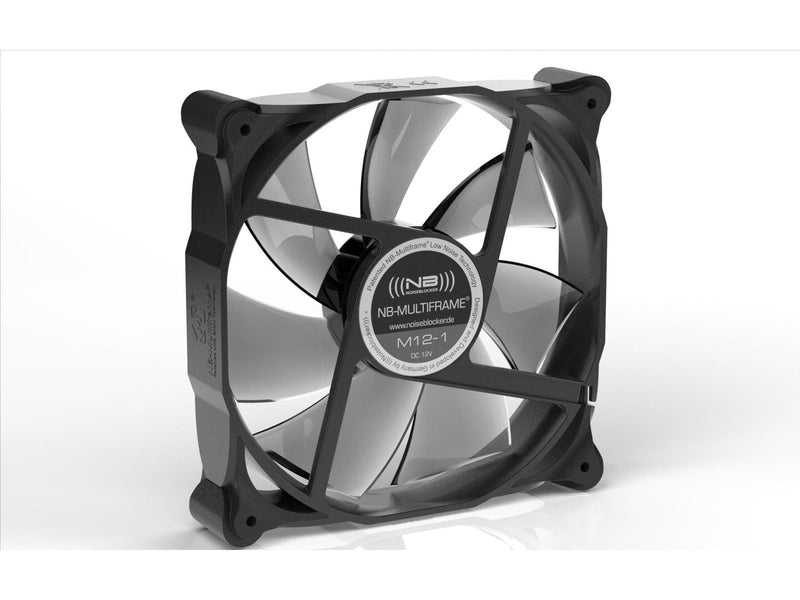 Blacknoise Multiframe M12-1 - Gehäuselüfter - 120mm - Schwarz mit weißen Flügeln - 8 dBA
