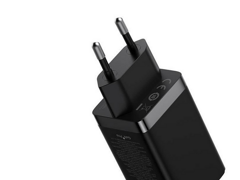Baseus GaN5 Pro 2xUSB-C + USB 65W (black)