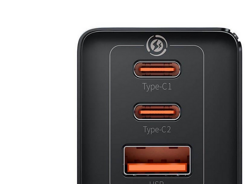 Baseus GaN5 Pro 2xUSB-C + USB 65W (black)