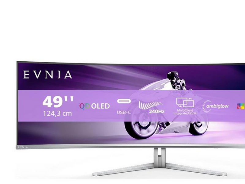 49" Philips Evnia 8000 49M2C8900/00 - 5120x1440 - 240Hz - QD-OLED - 90W USB-C - KVM switch