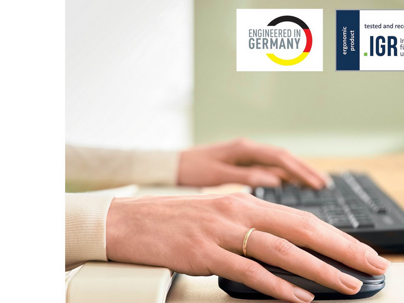 Leitz Ergo Mauspad mit verstellbarer Handgelenkauflage Grau
