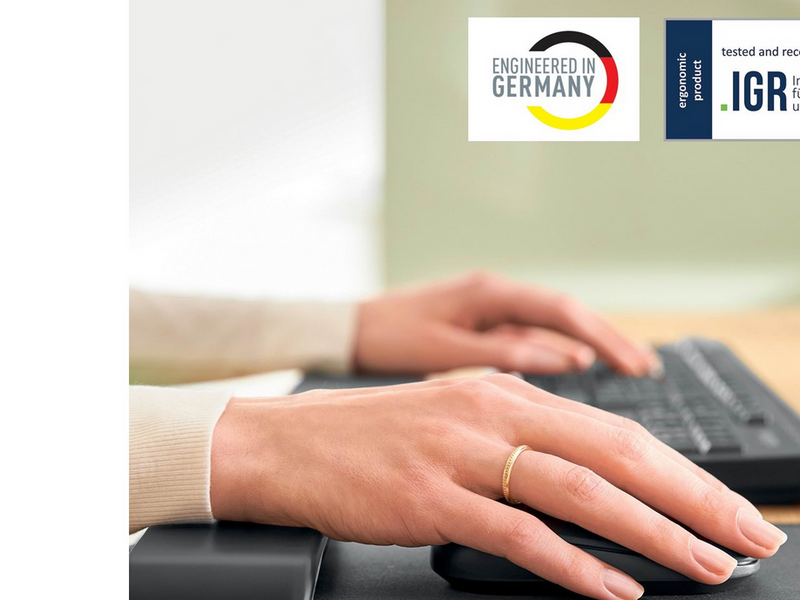 Leitz Ergo Mauspad mit verstellbarer Handgelenkauflage Dunkelgrau
