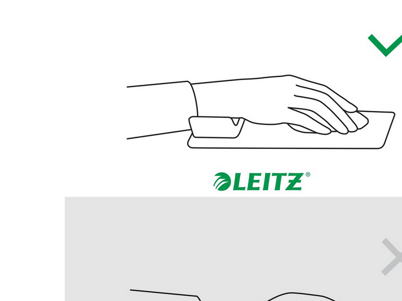Leitz Ergo Mauspad mit verstellbarer Handgelenkauflage Dunkelgrau