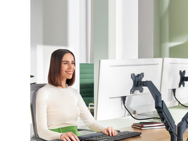 Leitz Ergo Platzsparender Dual Monitorarm