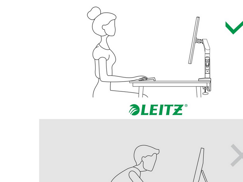 Leitz Ergo Platzsparender Dual Monitorarm