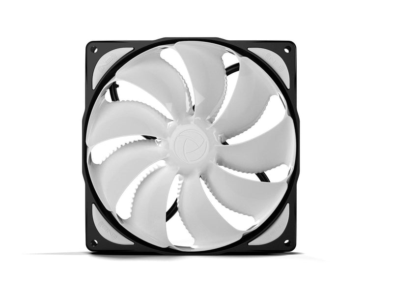 Blacknoise eLoop B14-3 - Gehäuselüfter - 140mm - Schwarz mit weißen Flügeln - 28 dBA