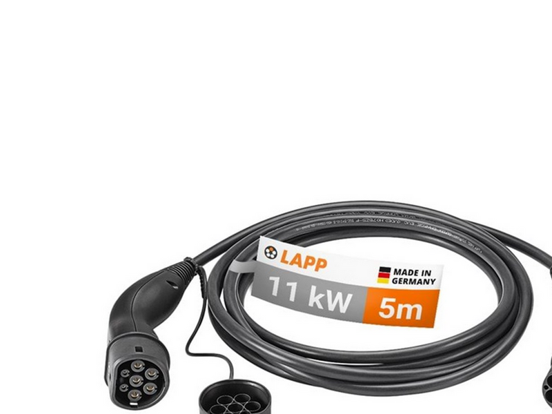LAPP Type 2 Charging Cable, up to 11 kW, 5 m, black