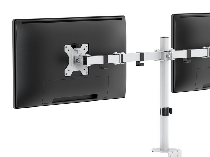 Deltaco Dual Monitor Desk Mount for 13"-32" screens - Weiß