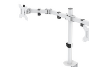 Deltaco Dual Monitor Desk Mount for 13"-32" screens - Weiß