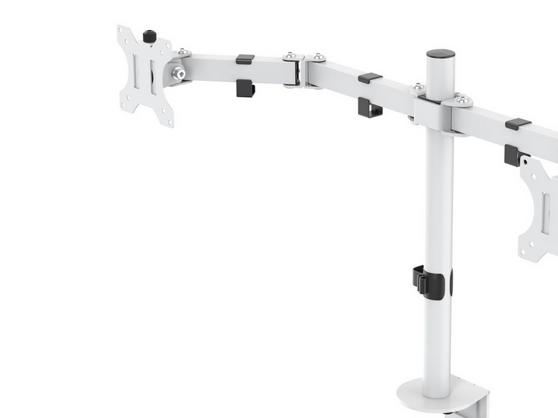 Deltaco Dual Monitor Desk Mount for 13"-32" screens - Weiß