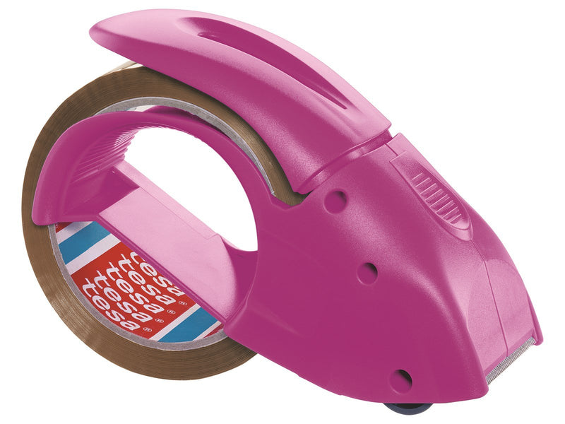 tesa Hand dispenser Pack-n-go for packaging tape Pink