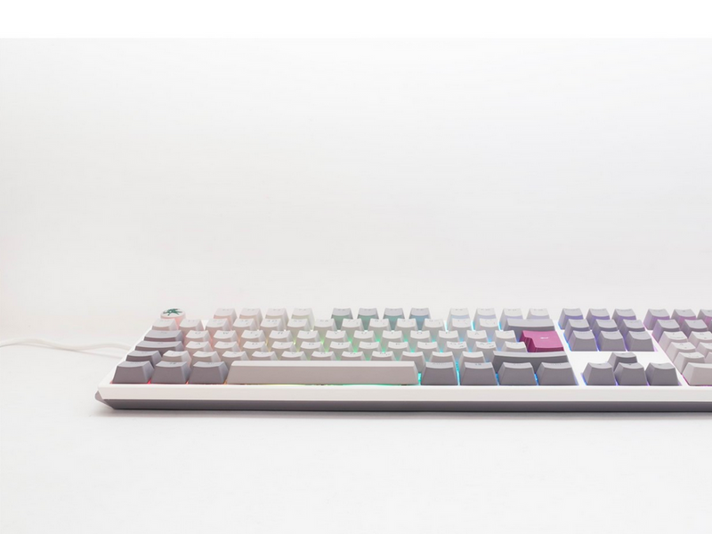 Ducky One 3 - Mist Grey - Fullsize - Cherry Blue - RGB - Gaming Tastatur - Nordic ISO - Grau