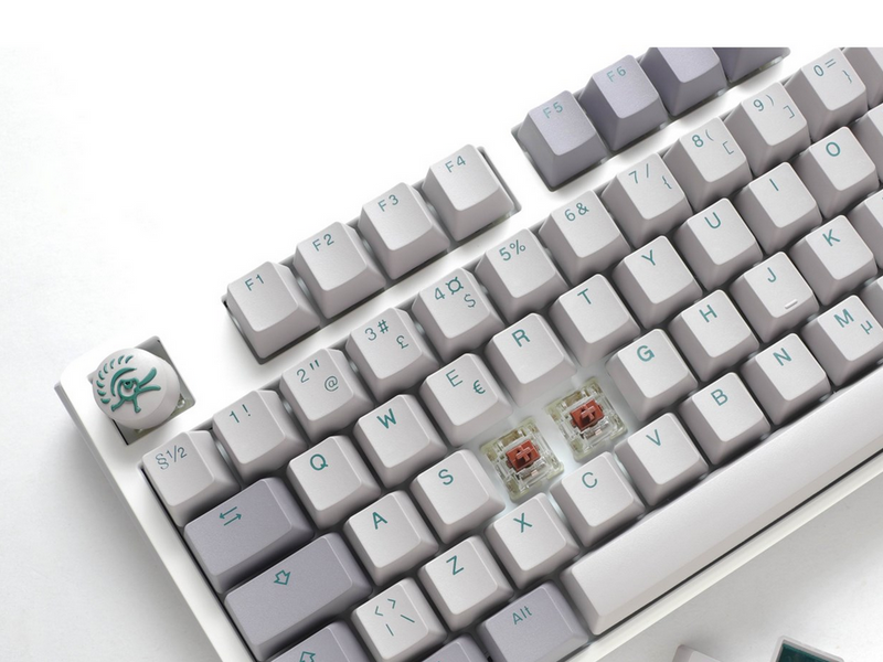 Ducky One 3 - Mist Grey - Fullsize - Cherry Blue - RGB - Gaming Tastatur - Nordic ISO - Grau