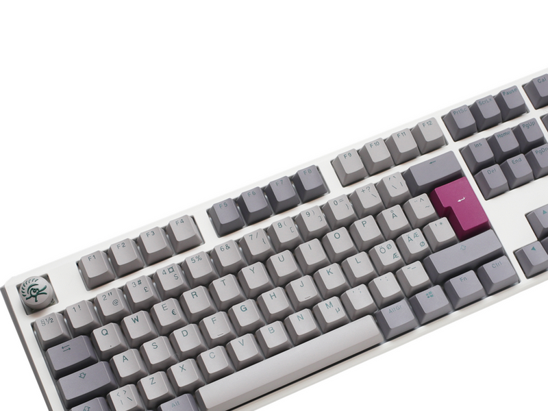 Ducky One 3 - Mist Grey - Fullsize - Cherry Blue - RGB - Gaming Tastatur - Nordic ISO - Grau