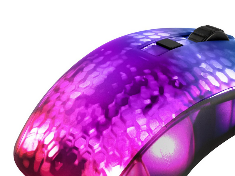 Deltaco GAMING DM320 Transparents RGB Wireless - Gaming Maus (Schwarz)