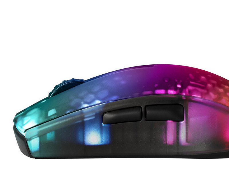 Deltaco GAMING DM320 Transparents RGB Wireless - Gaming Maus (Schwarz)