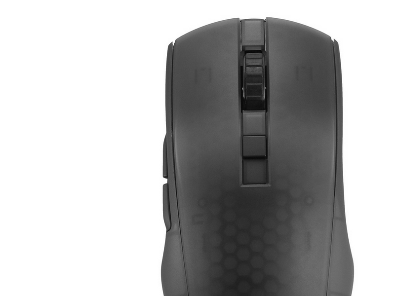 Deltaco GAMING DM320 Transparents RGB Wireless - Gaming Maus (Schwarz)