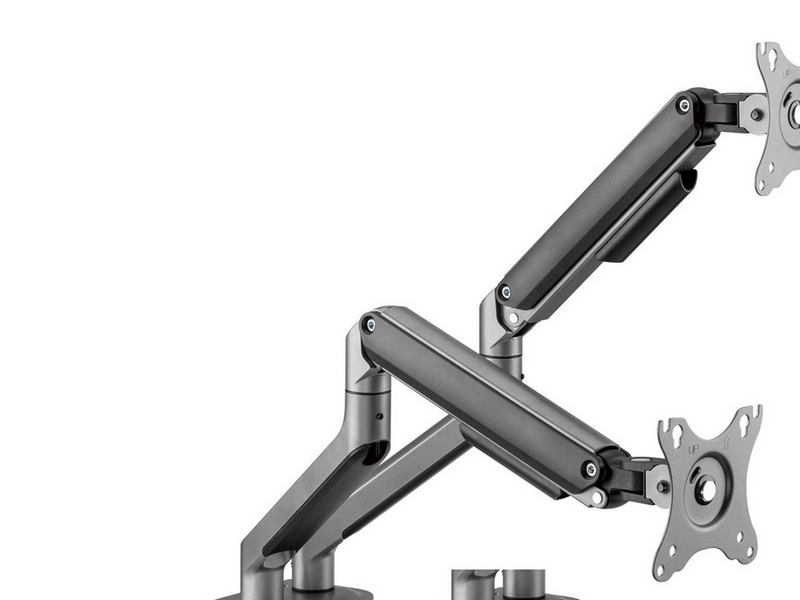 Gembird Monitor Arm - Adjustable arm 2-display 17"-32" Space Grey