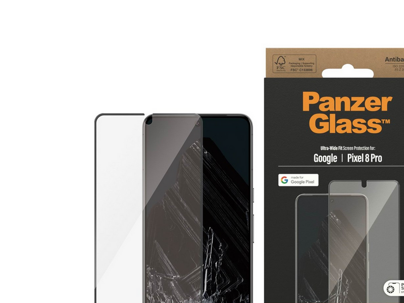 PanzerGlass Screen Protector Google Pixel 8 Pro | Ultra-Wide Fit