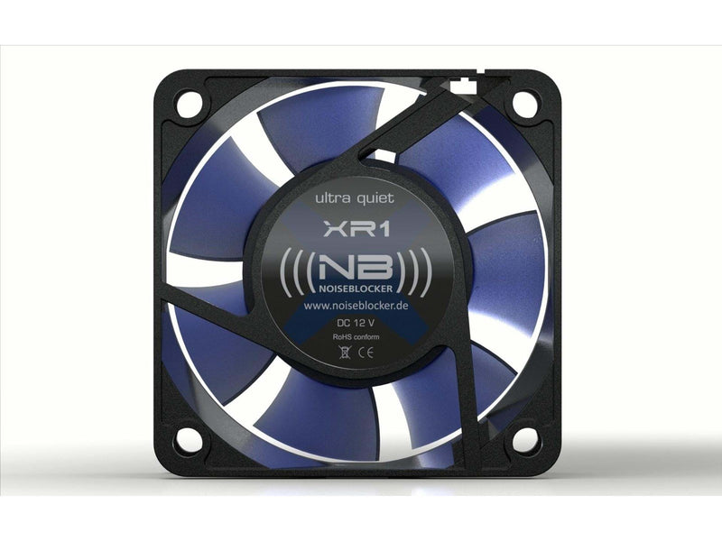 Blacknoise BlackSilentFan XR-2 - Gehäuselüfter - 60mm - Schwarz mit blauen Flügeln - 15 dBA