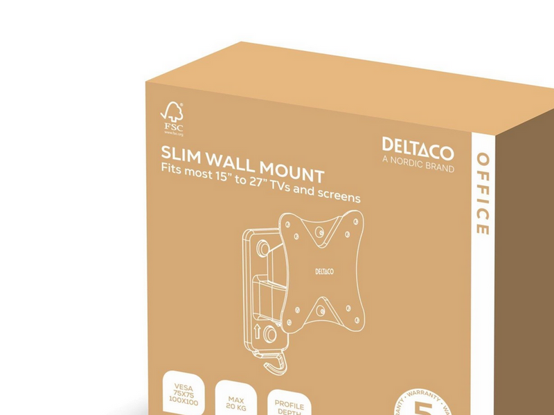 Deltaco OFFICE Modular Full-Motion TV Wall Mount