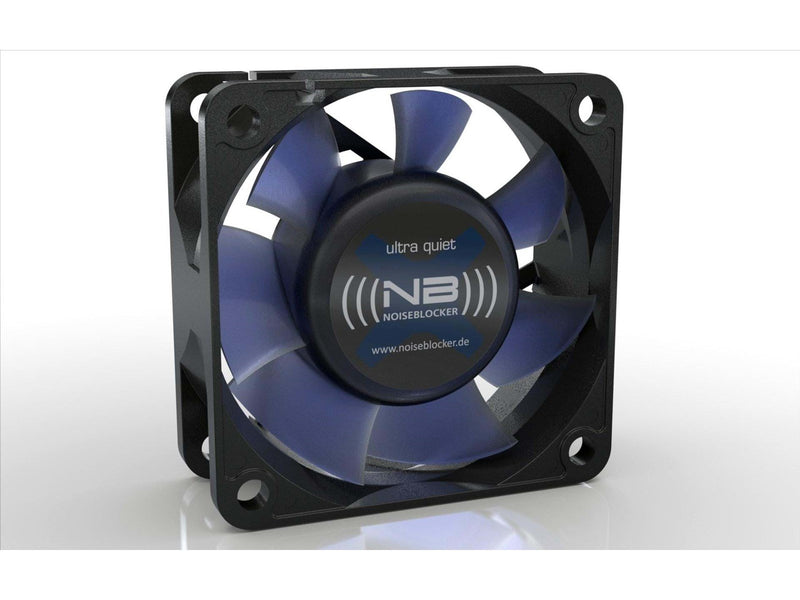 Blacknoise BlackSilentFan XR-1 - Gehäuselüfter - 60mm - Schwarz mit blauen Flügeln - 11 dBA