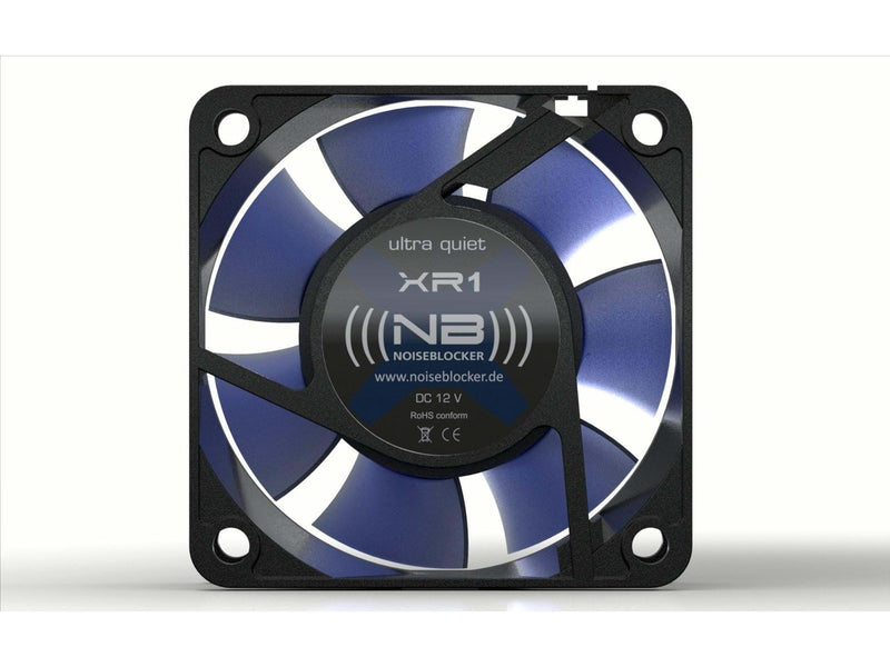 Blacknoise BlackSilentFan XR-1 - Gehäuselüfter - 60mm - Schwarz mit blauen Flügeln - 11 dBA