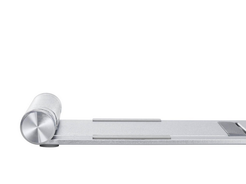 Deltaco Foldable phone/tablet stand in aluminum non-slip universal adjustable silver